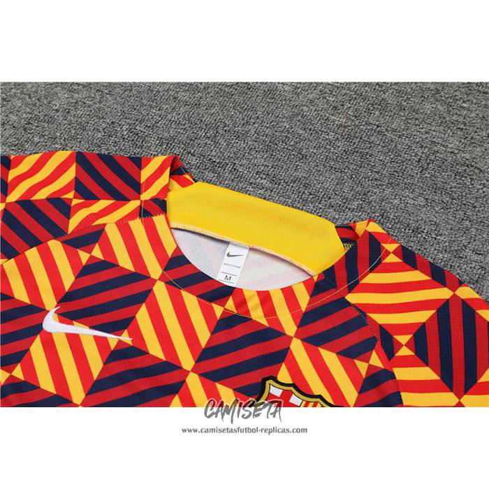 Chandal del Barcelona 2023-2024 Manga Corta Amarillo - Pantalon Corto